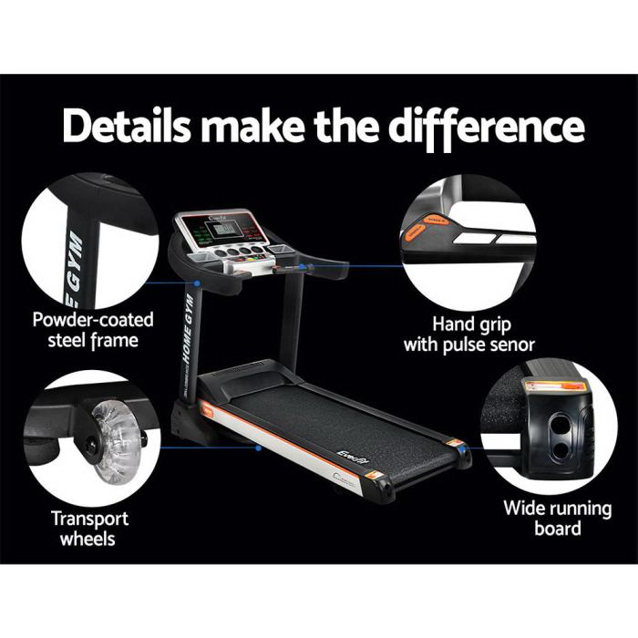 everfit treadmill electric auto level incline home gym fitness exercise 450mm everfit treadmill electric auto level incline home gym fitness exercise 450mm