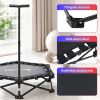 everfit fitness foldable trampoline rebounder adjustable handle indoor exercise black everfit fitness foldable trampoline rebounder adjustable handle indoor exercise black