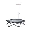 everfit fitness foldable trampoline rebounder adjustable handle indoor exercise black everfit fitness foldable trampoline rebounder adjustable handle indoor exercise black