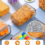 airtight food storage containers with lids, 8 pcs kitchen and pantry organization canisters, bpa free, pvc free, food grade plastic leak proof jars for cereal, flour, sugar, extra 8 labels & marker airtight food storage containers with lids, 8 pcs kitchen and pantry organization canisters, bpa free, pvc free, food grade plastic leak proof jars for cereal, flour, sugar, extra 8 labels & marker