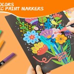 12 pack dual tip acrylic paint markers, 24 colors double brush tips, dual color acrylic paint pens suitable for use on various surfaces by adults: stone, wood, rock, canvas, plastic, glass, ceramic, and more. 12 pack dual tip acrylic paint markers, 24 colors double brush tips, dual color acrylic paint pens suitable for use on various surfaces by adults: stone, wood, rock, canvas, plastic, glass, ceramic, and more.