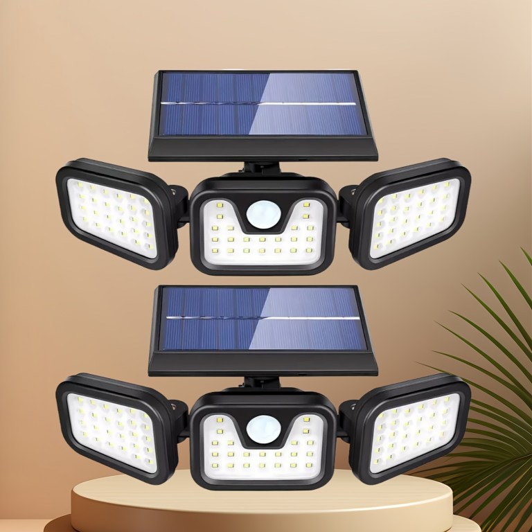 74 led solar motion sensor light, 3 brightness modes outdoor wall light, suitable for front door, yard, garage, patio