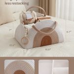 portable cotton rope diaper caddy – large baby storage basket with removable dividers and handles for nursery, car, travel – stylish organizing bin for newborn essentials (earthy rainbow) portable cotton rope diaper caddy – large baby storage basket with removable dividers and handles for nursery, car, travel – stylish organizing bin for newborn essentials (earthy rainbow)