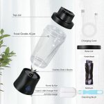 portable blender with 360w motor – wireless 24oz juicer, usb c rechargeable, self cleaning, 6 blade, bpa free (black) | other colors available in store