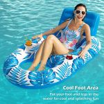 inflatable pool lounger float with backrest & cup holders – u shaped floating chair for pool, lake, beach (blue) inflatable pool lounger float with backrest & cup holders – u shaped floating chair for pool, lake, beach (blue)