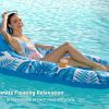 inflatable pool lounger float with backrest & cup holders – u shaped floating chair for pool, lake, beach (blue) inflatable pool lounger float with backrest & cup holders – u shaped floating chair for pool, lake, beach (blue)
