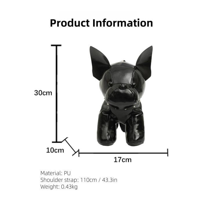 french bulldog shaped bag – cute animal crossbody shoulder bag with adjustable strap, pu leather dog backpack for women, fashion statement accessory (black) french bulldog shaped bag – cute animal crossbody shoulder bag with adjustable strap, pu leather dog backpack for women, fashion statement accessory (black)