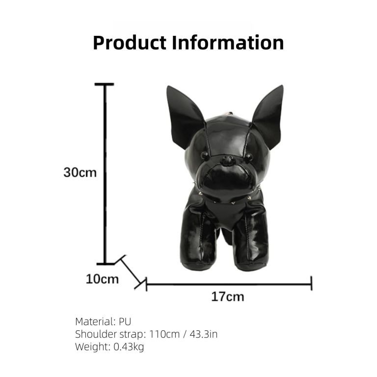 french bulldog shaped bag – cute animal crossbody shoulder bag with adjustable strap, pu leather dog backpack for women, fashion statement accessory (black) french bulldog shaped bag – cute animal crossbody shoulder bag with adjustable strap, pu leather dog backpack for women, fashion statement accessory (black)