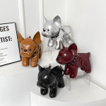 french bulldog shaped bag – cute animal crossbody shoulder bag with adjustable strap, pu leather dog backpack for women, fashion statement accessory (red)