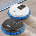 smart mopping robot with spray & humidifier – automatic floor cleaner for hard floors, dry and wet cleaning, pet hair removal, compact design (white)