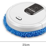 smart mopping robot with spray & humidifier – automatic floor cleaner for hard floors, dry and wet cleaning, pet hair removal, compact design (white)