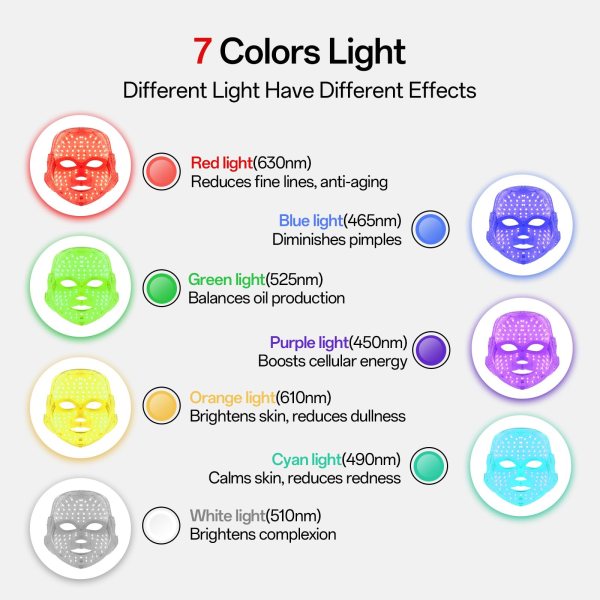 7 color facial light mask for home skincare – rechargeable led beauty device with 270 leds, one touch control & auto timer (black with rose gold trim) | other colors available in store 7 color facial light mask for home skincare – rechargeable led beauty device with 270 leds, one touch control & auto timer (black with rose gold trim) | other colors available in store