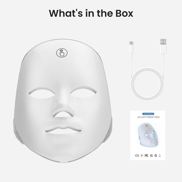 7 color facial light mask for home skincare – rechargeable led beauty device with 270 leds, one touch control & auto timer (black with rose gold trim) | other colors available in store 7 color facial light mask for home skincare – rechargeable led beauty device with 270 leds, one touch control & auto timer (black with rose gold trim) | other colors available in store