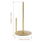 stainless steel double pole paper towel holder gold