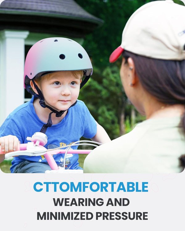 outdoor master youth & kids bike helmet adjustable multi sports skateboard helmet with removable liners for balance bike, toddler scooter, one wheel hoverboard blue pink gradient small outdoor master youth & kids bike helmet adjustable multi sports skateboard helmet with removable liners for balance bike, toddler scooter, one wheel hoverboard blue pink gradient small