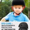 outdoormaster youth & kids bike helmet adjustable multi sports skateboard helmet with removable liners for balance bike, toddler scooter, one wheel hoverboard black red small