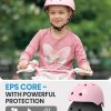 outdoormaster youth & kids bike helmet adjustable multi sports skateboard helmet with removable liners for balance bike, toddler scooter, one wheel hoverboard light pink medium
