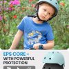 outdoormaster youth & kids bike helmet adjustable multi sports skateboard helmet with removable liners for balance bike, toddler scooter, one wheel hoverboard mint green medium