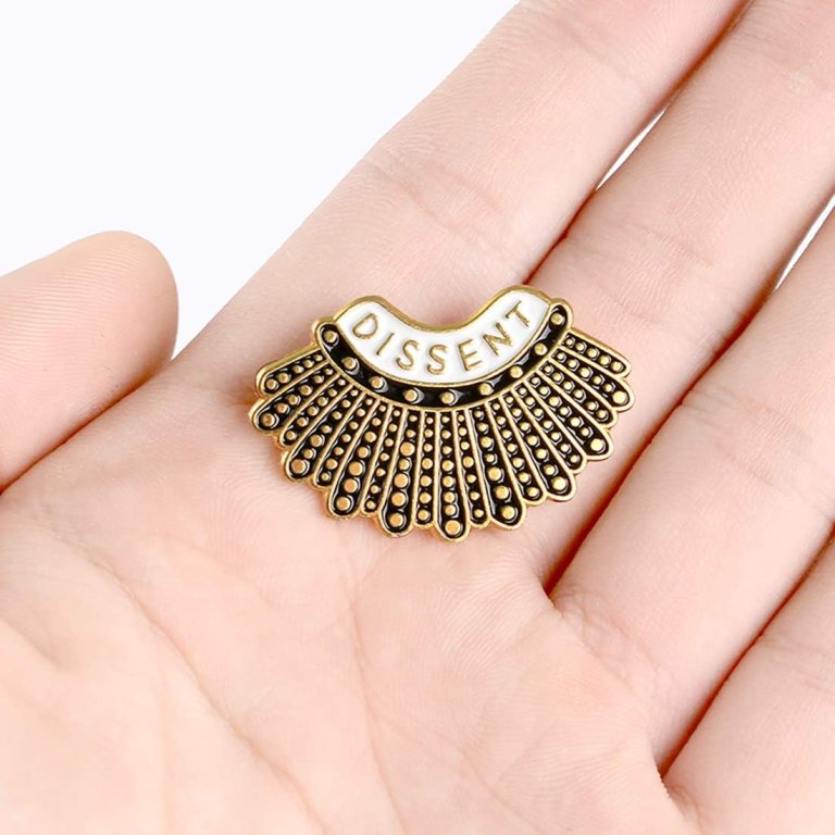 enamel pins rbg dissent collar pin & female justice brooch enamel pins rbg dissent collar pin & female justice brooch