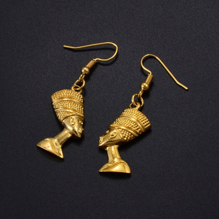 egyptian queen ear hoop earrings ethnic women nefertiti larger earrings vintage pattern unique country flag hip hop piercing drop for ladies, gold egyptian queen ear hoop earrings ethnic women nefertiti larger earrings vintage pattern unique country flag hip hop piercing drop for ladies, gold