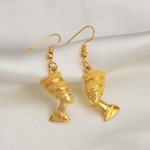 egyptian queen ear hoop earrings ethnic women nefertiti larger earrings vintage pattern unique country flag hip hop piercing drop for ladies, gold egyptian queen ear hoop earrings ethnic women nefertiti larger earrings vintage pattern unique country flag hip hop piercing drop for ladies, gold