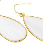 natural stone ear hook women earrings fashion white shell long drop earrings hook up classic ins style personalized jewelry for mother's day elegant gift
