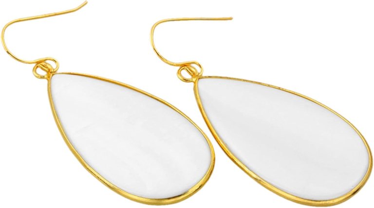 natural stone ear hook women earrings fashion white shell long drop earrings hook up classic ins style personalized jewelry for mother's day elegant gift