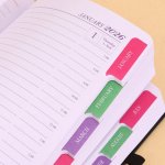 2026 daily planner – 2026 adult agenda – 1 day on 1 page – 365 day planner & notebook – 14.0*20.8cm – pink