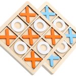 2 sets mini xo chess board game family kids puzzle game educational toys wooden board game table toys for children kids day birthday party
