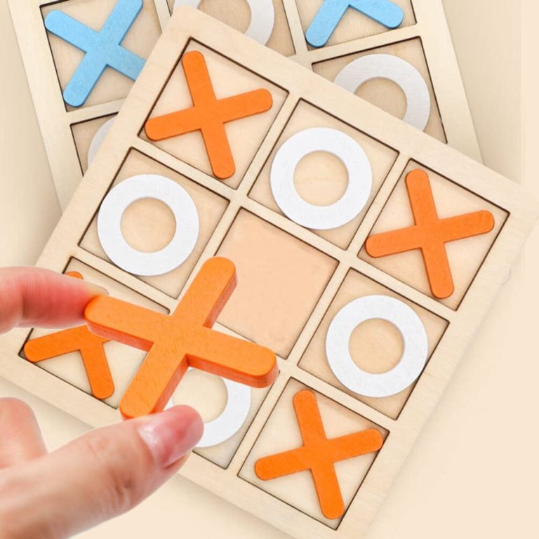 2 sets mini xo chess board game family kids puzzle game educational toys wooden board game table toys for children kids day birthday party