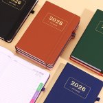 2026 daily planner – 2026 adult agenda – 1 day on 1 page – 365 day planner & notebook – 14.0*20.8cm – brown