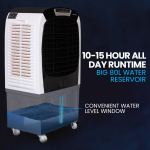 polycool 450w 80l evaporative air cooler, commercial grade, remote control, fan polycool 450w 80l evaporative air cooler, commercial grade, remote control, fan