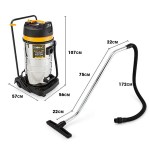 unimac 100l 2400w wet and dry vacuum cleaner, heavy duty dual copper motors, accessory set, for workshop car carpet unimac 100l 2400w wet and dry vacuum cleaner, heavy duty dual copper motors, accessory set, for workshop car carpet