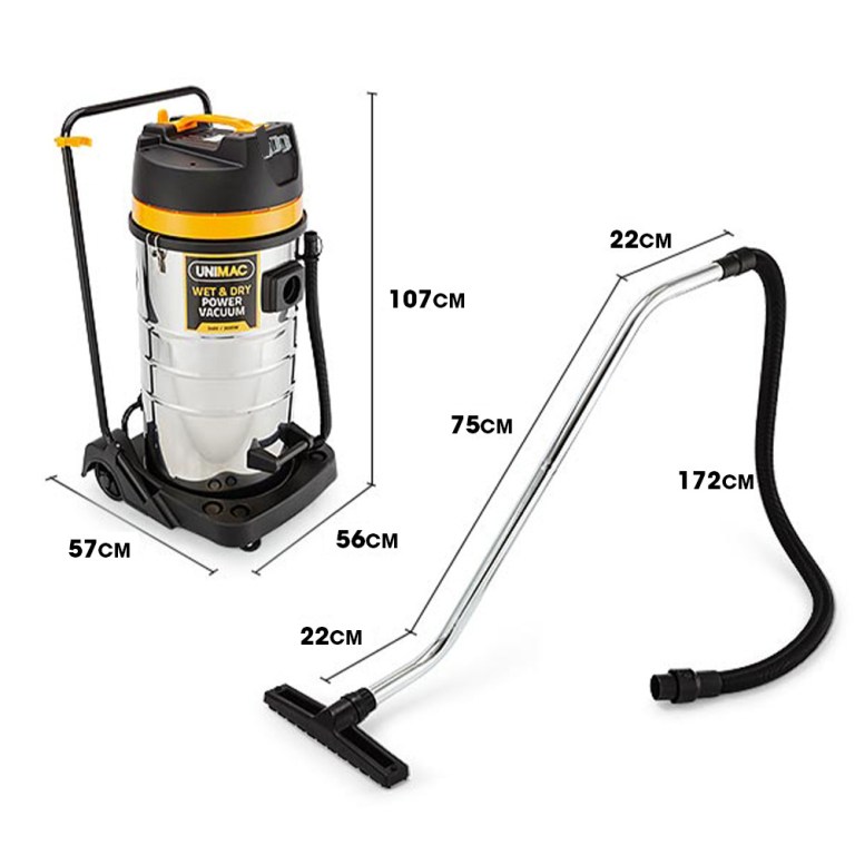 unimac 100l 2400w wet and dry vacuum cleaner, heavy duty dual copper motors, accessory set, for workshop car carpet unimac 100l 2400w wet and dry vacuum cleaner, heavy duty dual copper motors, accessory set, for workshop car carpet