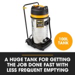 unimac 100l 2400w wet and dry vacuum cleaner, heavy duty dual copper motors, accessory set, for workshop car carpet unimac 100l 2400w wet and dry vacuum cleaner, heavy duty dual copper motors, accessory set, for workshop car carpet