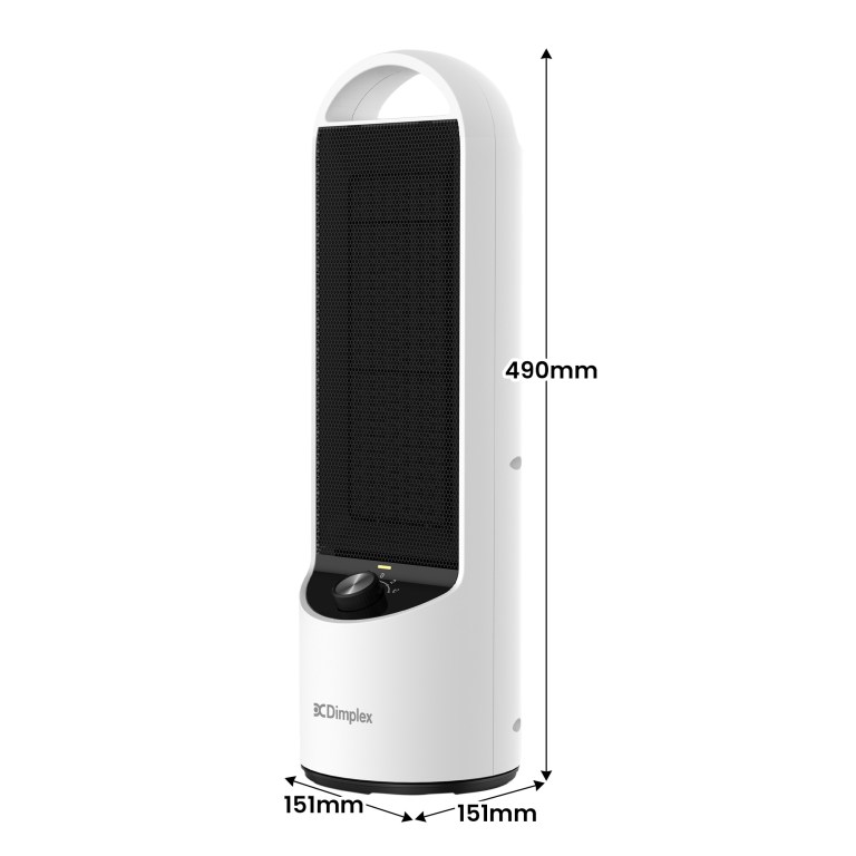 dimplex 2kw personal dc ceramic heater in black and white