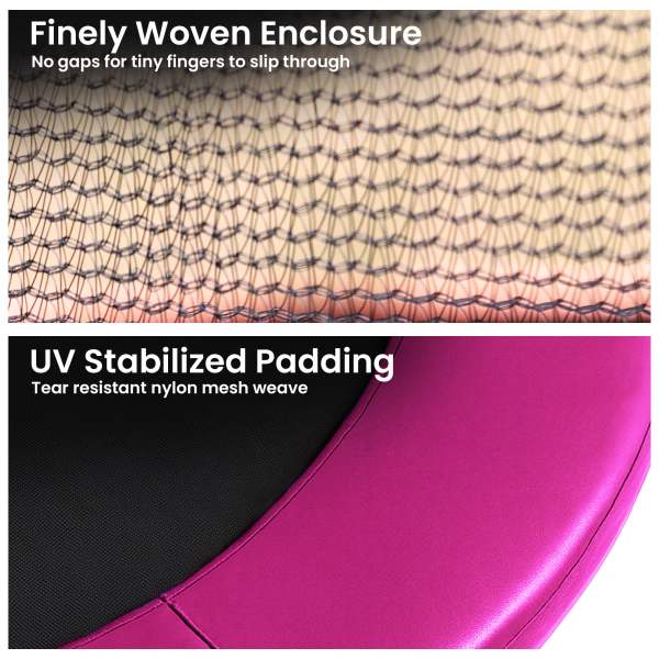 kahuna 16ft trampoline pad and net pink kahuna 16ft trampoline pad and net pink
