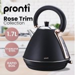 pronti breakfast set with rose gold kettle & toaster with 1.2l espresso machine black pronti breakfast set with rose gold kettle & toaster with 1.2l espresso machine black