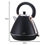 pronti breakfast set with rose gold kettle & toaster with 1.2l espresso machine black pronti breakfast set with rose gold kettle & toaster with 1.2l espresso machine black