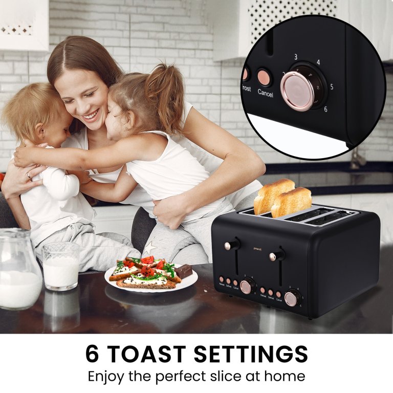 pronti breakfast set with rose gold kettle & toaster with 1.2l espresso machine black pronti breakfast set with rose gold kettle & toaster with 1.2l espresso machine black