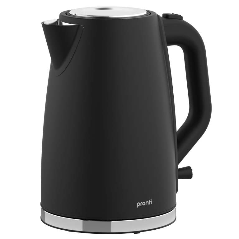 pronti silver noir collection 1.7l electric kettle
