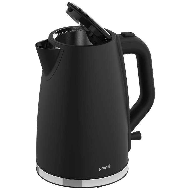 pronti silver noir collection 1.7l electric kettle