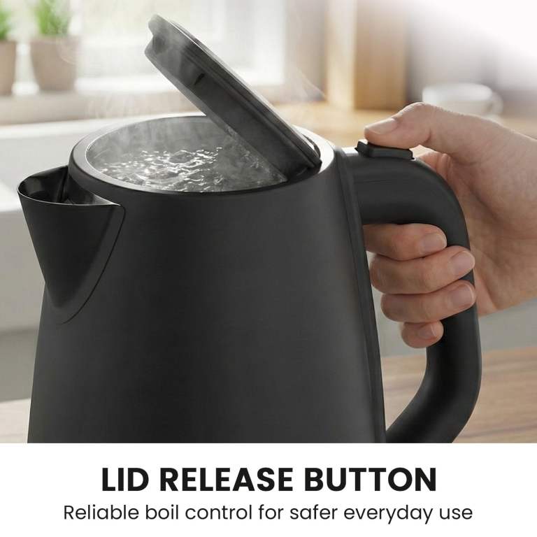 pronti silver noir collection 1.7l electric kettle