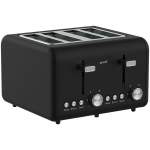 pronti silver noir collection 4 slice toaster and kettle bundle