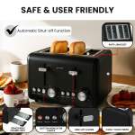 pronti silver noir collection 4 slice toaster and kettle bundle