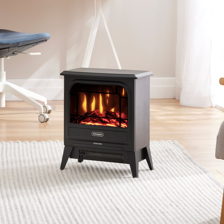 dimplex 1.2kw microstove optiflame portable electric fire stove