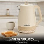 morphy richards 1.7l electric kettle essence scandi swivel base boil dry protection