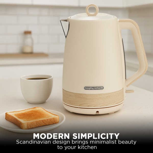 morphy richards 1.7l electric kettle essence scandi swivel base boil dry protection