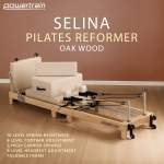 powertrain selina pilates reformer machine wooden folding multifunctional home gym equipment with jumpboard & sitting box oak beige powertrain selina pilates reformer machine wooden folding multifunctional home gym equipment with jumpboard & sitting box oak beige
