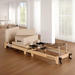 powertrain selina pilates reformer machine wooden folding multifunctional home gym equipment with jumpboard & sitting box oak beige powertrain selina pilates reformer machine wooden folding multifunctional home gym equipment with jumpboard & sitting box oak beige